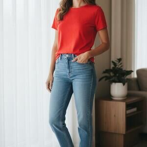 Red St John Logo T Shirt Size XS Women